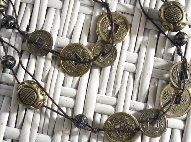Chinesische Münzen als Amulett für Geld