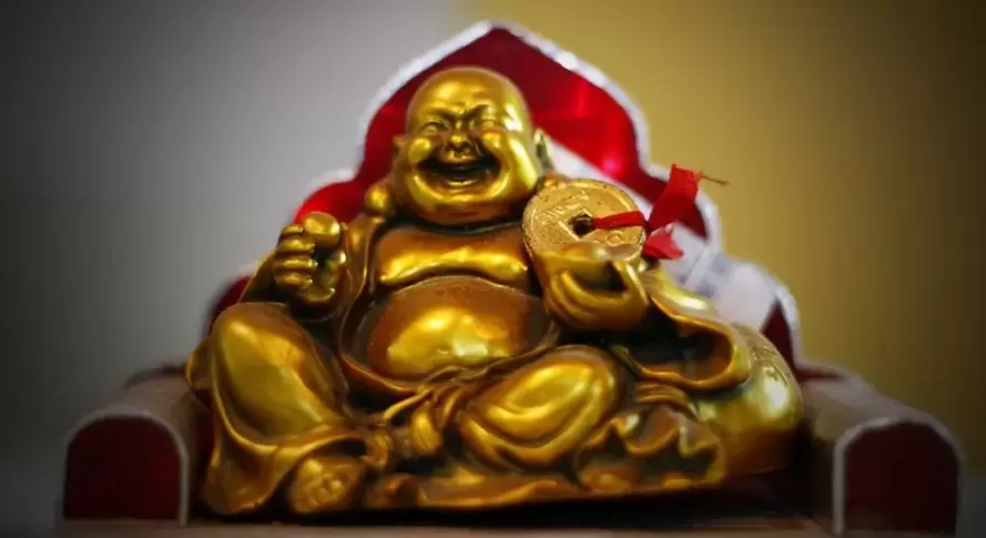 Glücksamulett - lachender Buddha